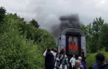 Płonie lokomotywa pociągu pospiesznego ze Szczecina do Lublina