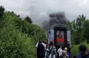 Płonie lokomotywa pociągu pospiesznego ze Szczecina do Lublina