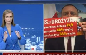 TVP. Poseł PO wyciągnął na antenie zapiski o inflacji. Szybka reakcja operatora