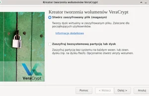 Veracrypt - tworzenie szyfrowanych wirtualnych dysków