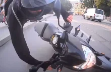 "Gleba" motocyklisty w mieście