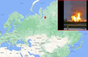 Pożar największego pola gazowego w Rosji. Są nagrania