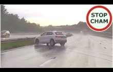 Poślizg na A4 - aquaplaning