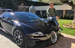 Hiszpania. Bugatti Veyron należące do Cristiano Ronaldo rozbite na Majorce