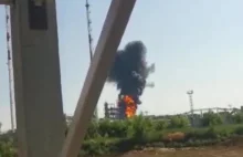 Atak dronem kamikaze na rosyjską rafinerię w Nowoszachtyńsku w okolicach Rostowa