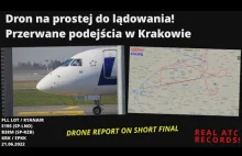 Dron na prostej do lądowania, przerwane podejścia w Krakowie!