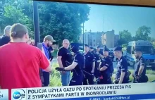 PiSowska policja potraktowała pikietujących w Inowrocławiu gazem pieprzowym