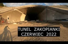 Tunel zakopianki na kilka dni przed terminem zakończenia budowy (30.06.2022)