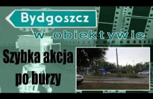 Szybka akcja Straży Pożarnej po burzy w Bydgoszczy.