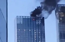 W Moskwie pali się dach wieżowca Capital Towers