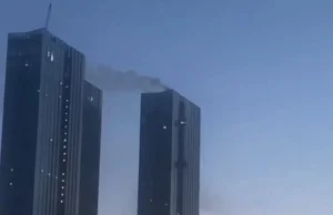 Płonie jedna z wież Capital Towers w Moskwie [WIDEO