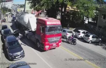 Wypadek motocyklisty podczas wyprzedzania