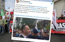 Janusz Kowalski wyproszony z protestu rolników z Agrounii.