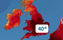 W Wielkiej Brytanii po raz pierwszy w historii temperatura przekroczyła 40 st. C