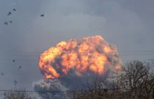 Ogromna eksplozja w okupowanym przez Rosjan mieście. Kula ognia
