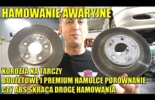 HAMOWANIE AWARYJNE, KOROZJA TARCZ, JAKOŚĆ MATERIAŁÓW, POMIARY DROGI HAMOWANIA