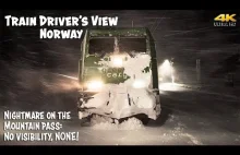 Norwegia - przejazd koleją (cabview) w zimowych warunkach