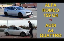 Alfa Romeo 159 Q4 vs Audi A4 Quattro - 4x4 tests on rollers