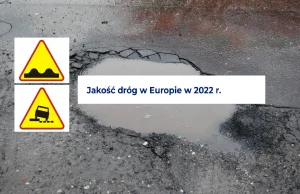 Ranking jakości dróg w Europie 2022 - Polska jednym z najgorszych krajów w...