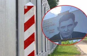 Billboardy po białoruskiej stronie granicy. Jest na nich Emil Czeczko