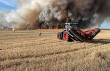 Ogromny pożar w Wielkopolsce. Spłonęło 60 hektarów zboża na pniu