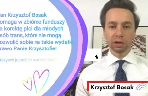 Krzysztof Bosak swoją krytyką niechcący przyśpieszył zbiórkę dla osoby trans