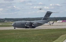 2 Boeingi C-17A Globemaster Amerykańskich Sił Powietrznych wylądowały w Gdańsku.