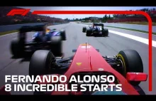 Najlepsze starty wyścigów F1 w wykonaniu Fernando Alonso.