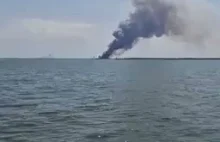 W okolicach Sewastopola płonie rosyjski statek