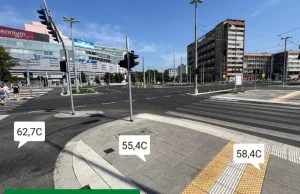 Szczecin: Plac Rodła jak betonowa patelnia - temperatura przekracza nawet 60°C