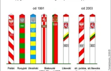 Słupy i pławy graniczne po 1990 roku.