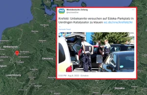 Polak utknął pod autem w Niemczech. Chciał ukraść katalizator