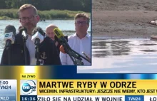 Zatrucie Odry - rzecznik: "4 lata temu w Warszawie mieliśmy katastrofę Czajki"