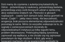 Prezydent Warszawy o katastrofie na Odrze.