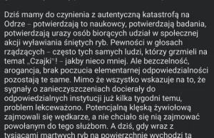 Prezydent Warszawy o katastrofie na Odrze.