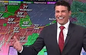 Najszczęśliwszy prezenter pogody na świecie. Nagranie HITEM sieci [WIDEO]