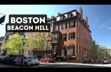 Dzielnica mieszkalna w centrum Bostonu. Nagranie z dźwiękiem surround.