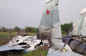 Najdroższy samolot bojowy Rosji rozpadł się na kawałki. Ukraińcy się nie mylą