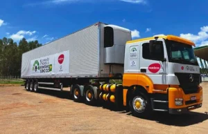 Brazylijska firma prezentuje pierwszą ciężarówkę napędzaną biometanem...