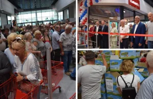 Szturm na otwarciu hipermarketu Carrefour w Częstochowie... po olej Kujawski!