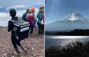 Japoński alpinista zamówił pizzę na szczyt góry Fuji...