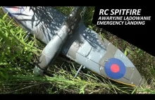 RC Spitfire - awaryjne lądowanie / emergency landing