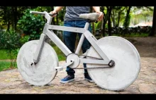 Budowa roweru betonowego o wadze 134,5 kg