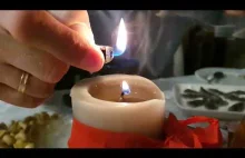 Remote candle lighting - slow mo
