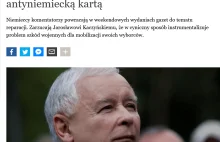 Prasa: cyniczna gra Kaczyńskiego antyniemiecką kartą.