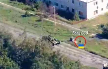 rosyjski czołg vs jeden Ukraiński żołnierz