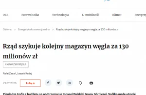 130 mln zł na magazyn węgla dla PGG w 2020 roku - gdzie on jest?