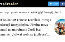 Inwazja Federacji Rosyjskiej na Ukrainę 2022 - notatki na marginesie ; )