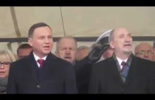 Prezydent Andrzej Duda śpiewa Hymn Polski