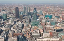 Panorama Londynu 360' z wieżowca the Shard.